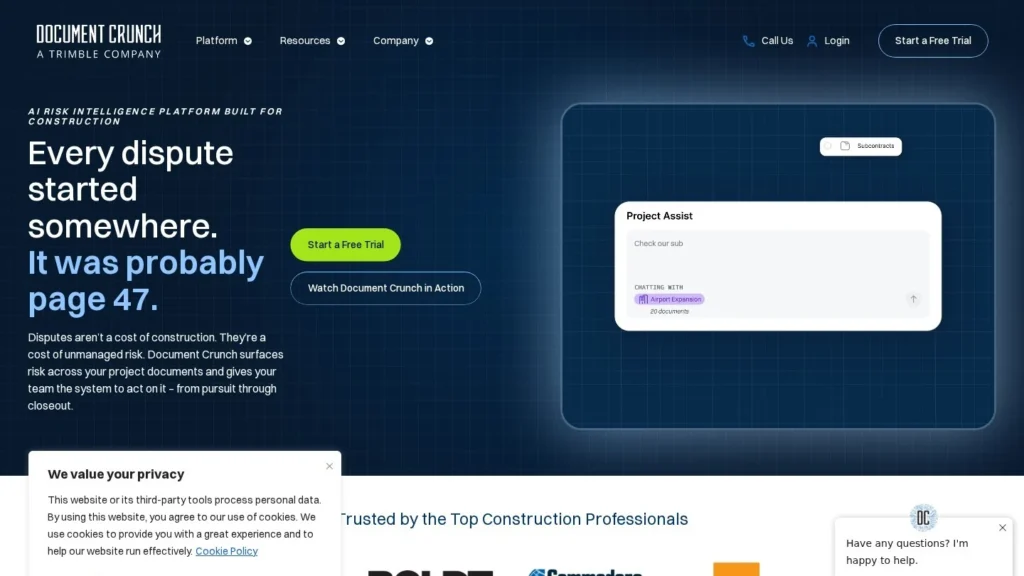 Document Crunch website screenshot