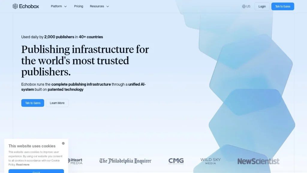 Echobox website screenshot