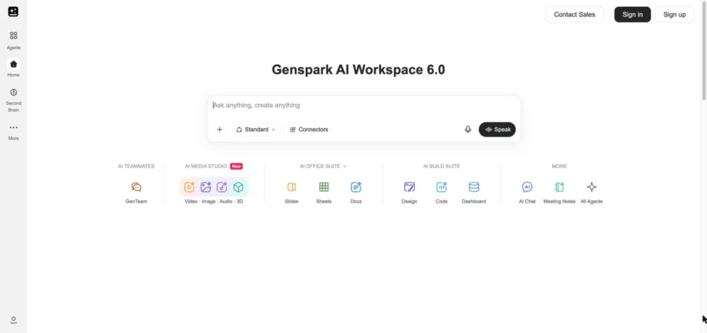 Genspark Super Agent website screenshot