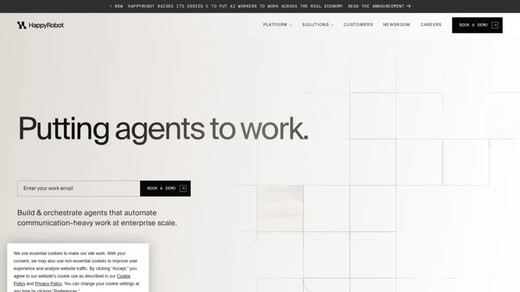 HappyRobot website screenshot