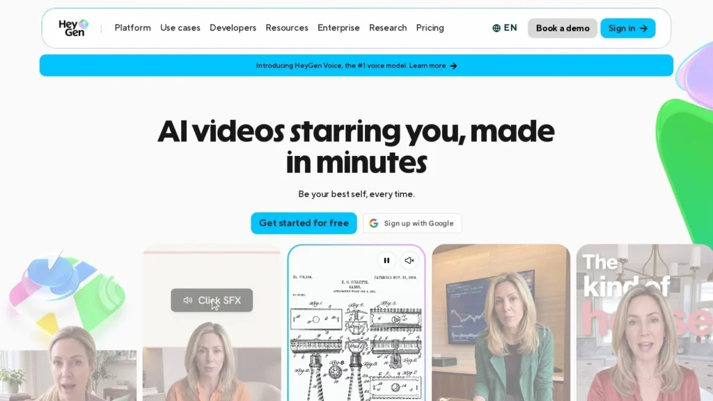 HeyGen Video Agent website screenshot
