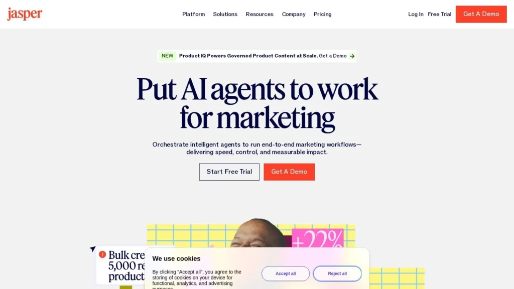 Jasper Agents website screenshot