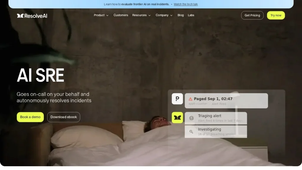 Resolve AI website screenshot