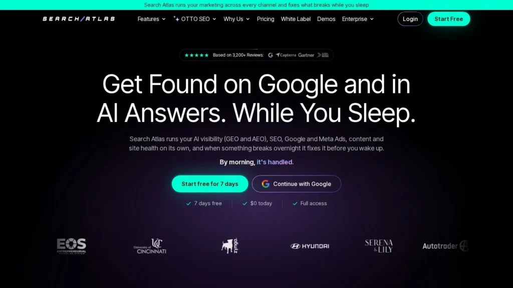 OTTO SEO by Search Atlas website screenshot