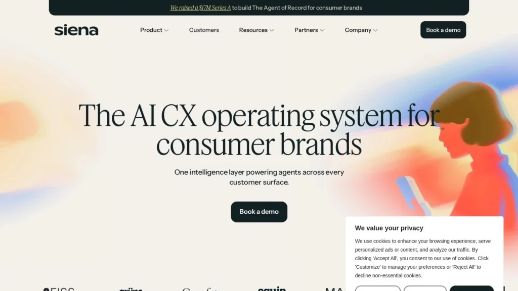 Siena AI website screenshot