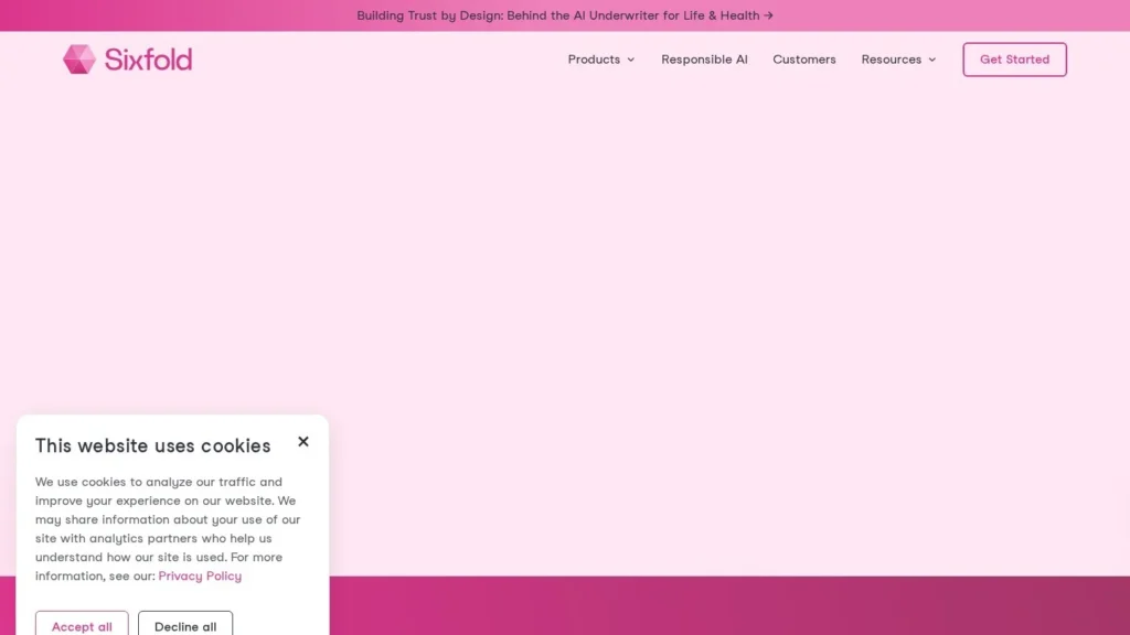 Sixfold website screenshot
