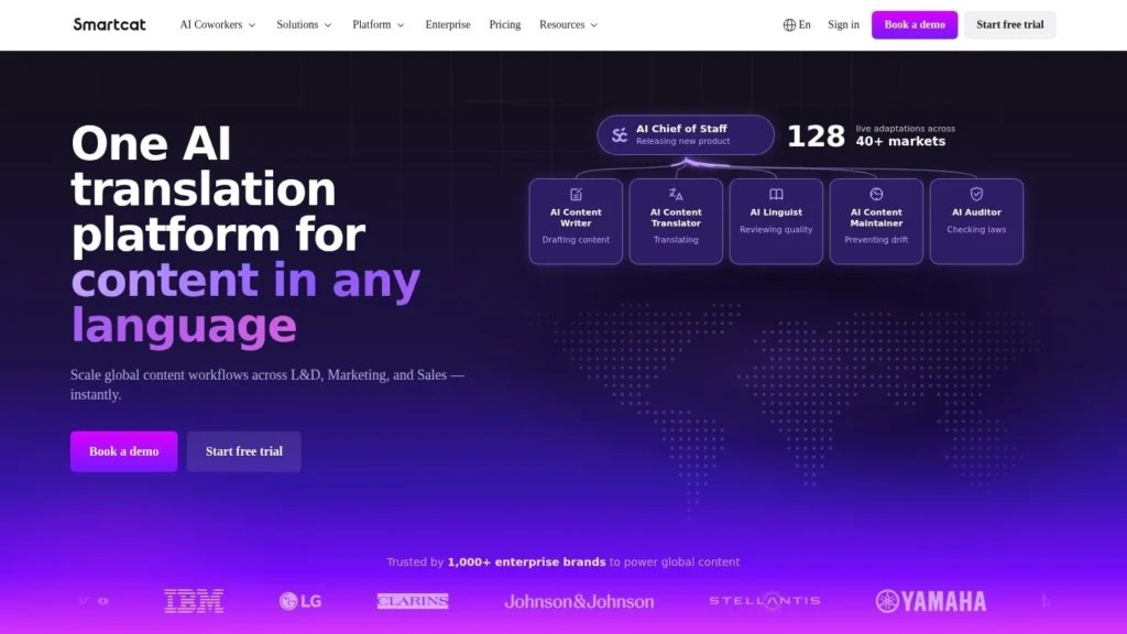 Smartcat AI Agents website screenshot