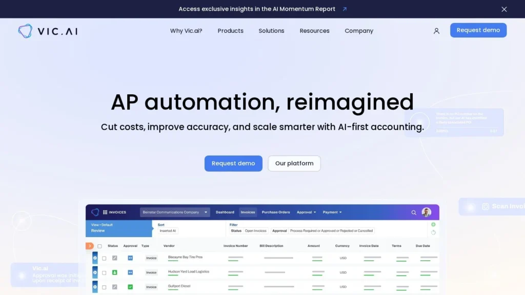 Vic.ai website screenshot